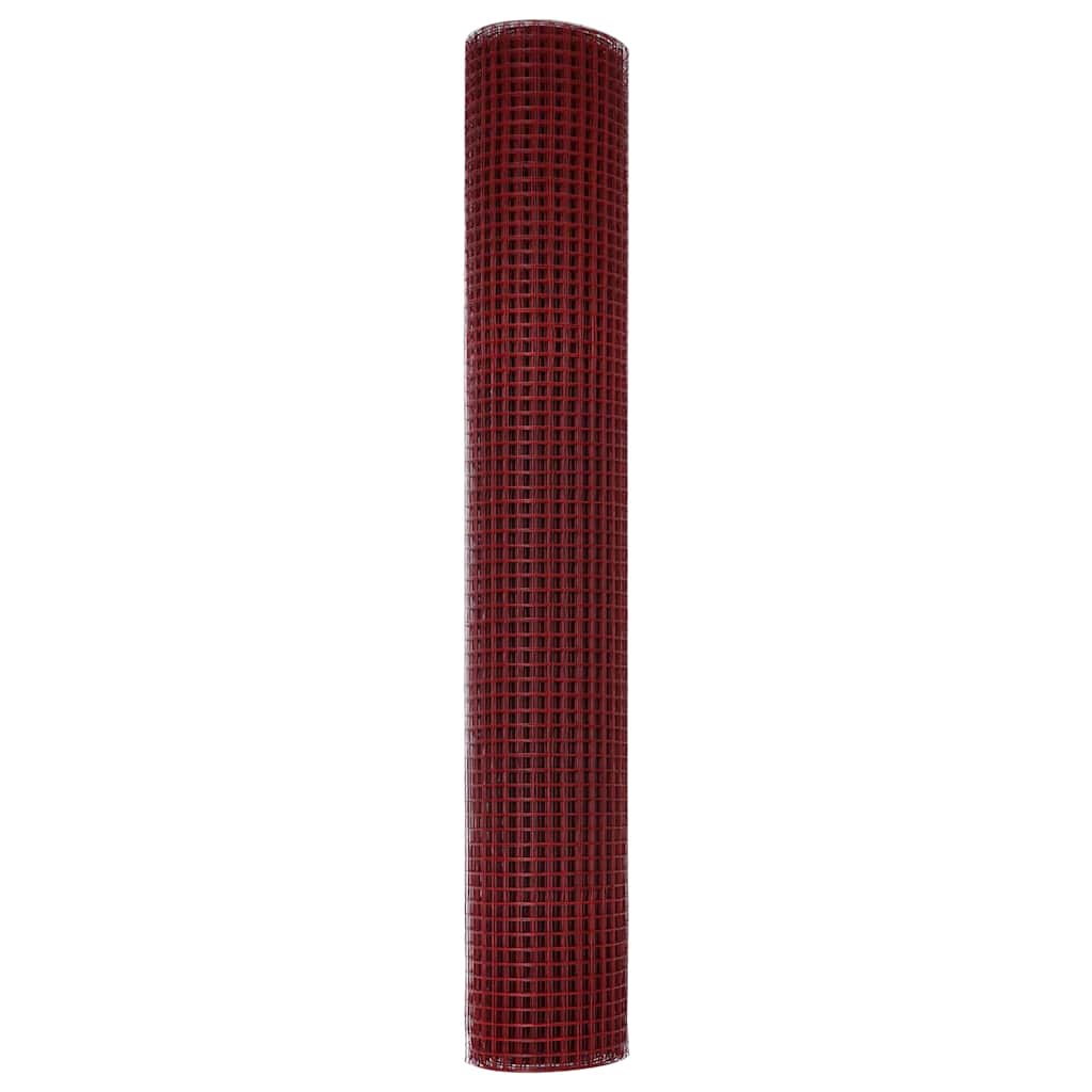 vidaXL Welded Wire Fence 1000 x 150 cm Red 6