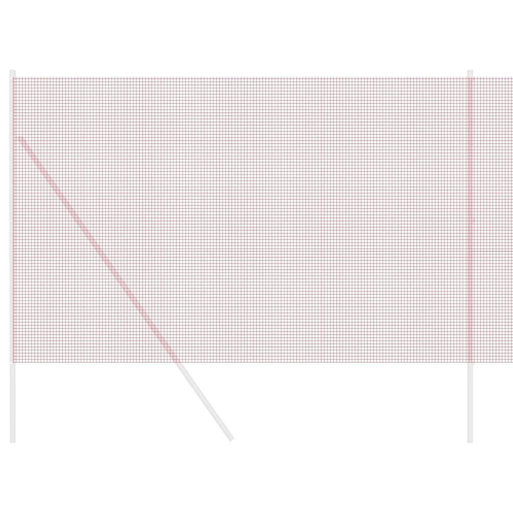vidaXL Welded Wire Fence 2500 x 150 cm Red 3