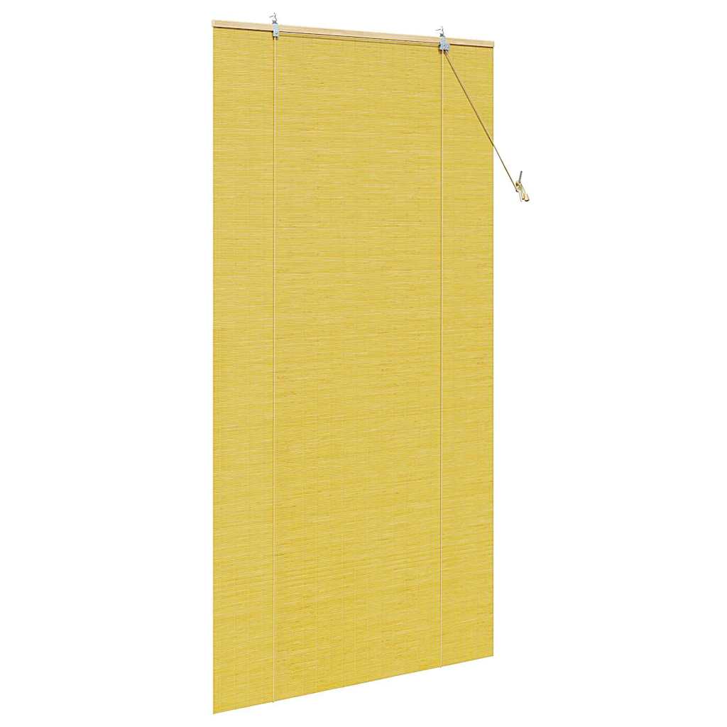 vidaXL Roller Blind Yellow 120 x 220 cm Bamboo 4