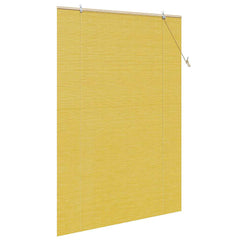 vidaXL Roller Blind Yellow 140 x 220 cm Bamboo 4