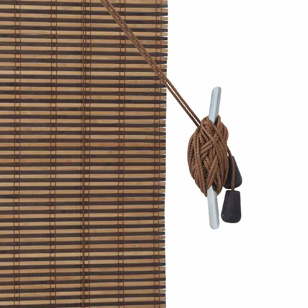 vidaXL Roller Blind Brown 100 x 160 cm Bamboo 6