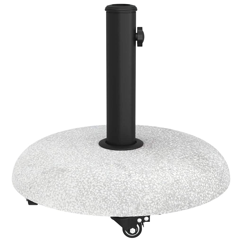 Parasol Base 21 kg Light Grey Concrete Round with wheels