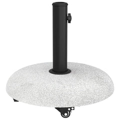 Parasol Base 21 kg Light Grey Concrete Round with wheels