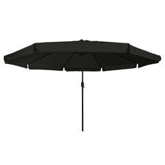 vidaXL Garden Parasol Black 394 x 394 x 248 cm Polyester and Steel 3