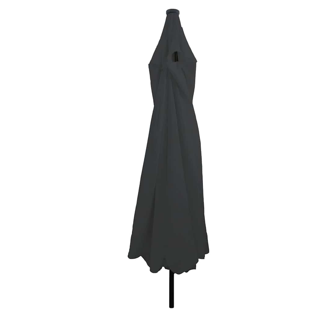 vidaXL Garden Parasol 395 x 395 x 245 cm Polyester Round Anthracite 2