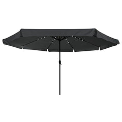 vidaXL Garden Parasol 395 x 395 x 245 cm Polyester Round Anthracite 3