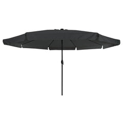 vidaXL Garden Parasol 395 x 395 x 245 cm Polyester Round Anthracite 4