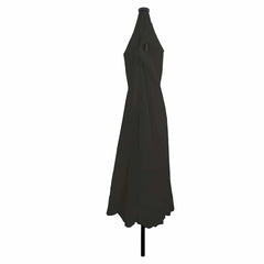 vidaXL Garden Parasol 395 x 395 x 245 cm Polyester Round Black 2