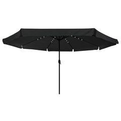 vidaXL Garden Parasol 395 x 395 x 245 cm Polyester Round Black 3