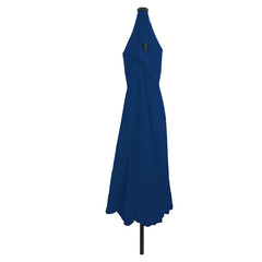 vidaXL Garden Parasol 395 x 395 x 245 cm Polyester Round Azurblau 2