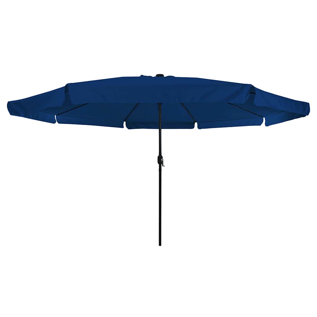 vidaXL Garden Parasol 395 x 395 x 245 cm Polyester Round Azurblau 4