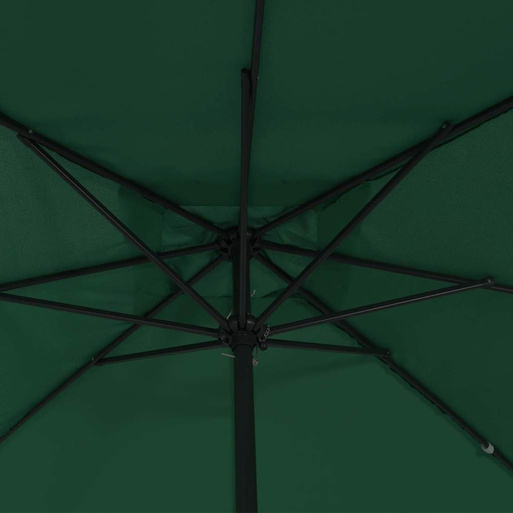 vidaXL Garden Parasol Green 295 x 295 x 245 cm Polyester and Steel 4