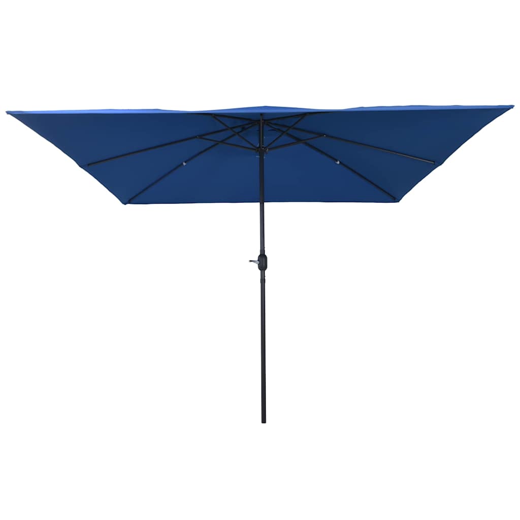 vidaXL Garden Parasol 295 x 295 x 245 cm Polyester and Steel Azurblau 2
