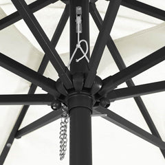 vidaXL Garden Parasol Sand 295 x 295 x 245 cm Polyester and Steel 5
