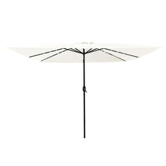 vidaXL Garden Parasol Sand 295 x 295 x 245 cm Polyester and Steel 3