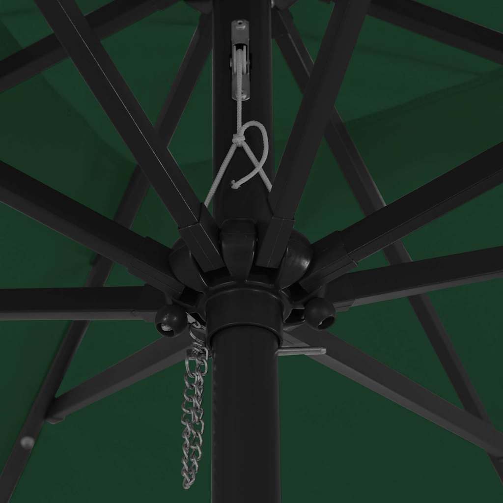 vidaXL Garden Parasol Green 295 x 295 x 245 cm Polyester and Steel 5