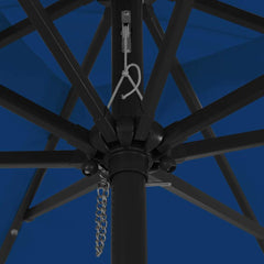 vidaXL Garden Parasol 295 x 295 x 245 cm Polyester and Steel Azurblau 5