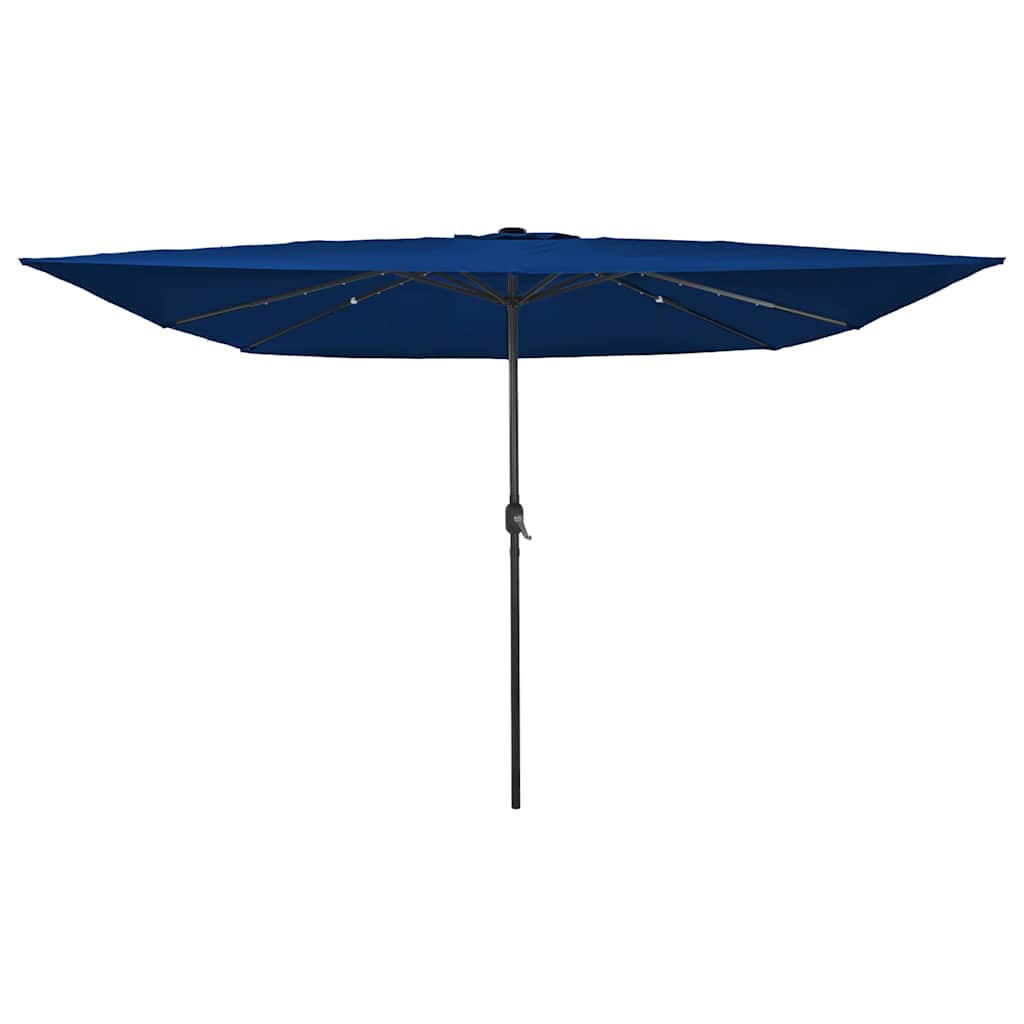 vidaXL Garden Parasol 295 x 295 x 245 cm Polyester and Steel Azurblau 1