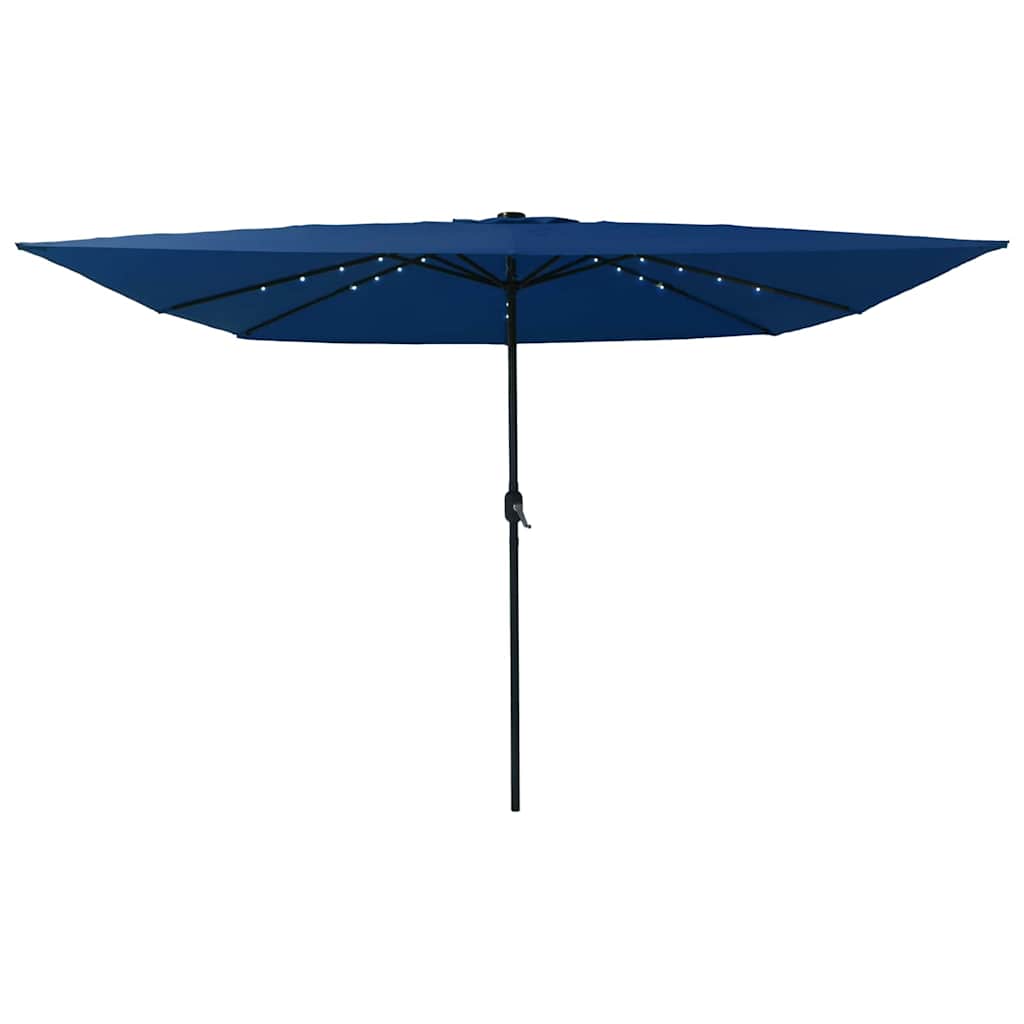 vidaXL Garden Parasol 295 x 295 x 245 cm Polyester and Steel Azurblau 3