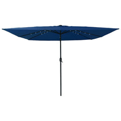 vidaXL Garden Parasol 295 x 295 x 245 cm Polyester and Steel Azurblau 3