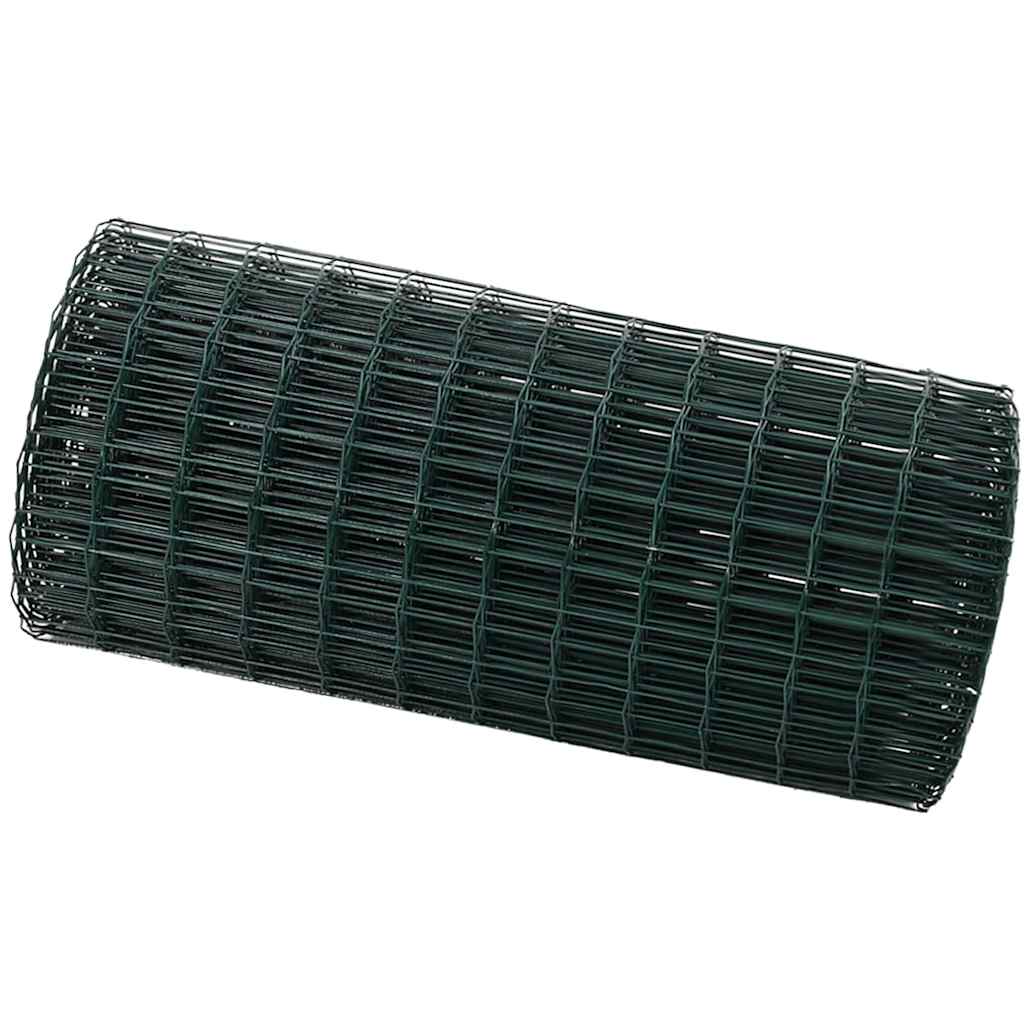 vidaXL Euro Fence 0.8 x 25 m PVC-coated iron Green 2