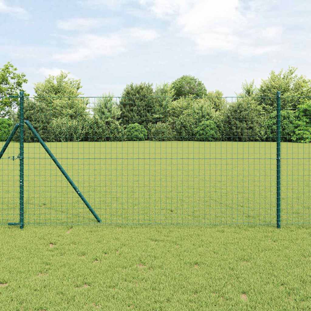 vidaXL Euro Fence 1 x 25 m PVC-coated iron Green 1
