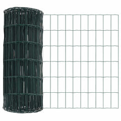 vidaXL Euro Fence 0.6 x 25 m PVC-coated iron Green 5
