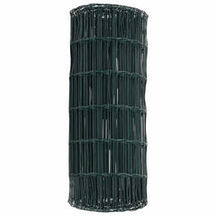 vidaXL Euro Fence 0.6 x 25 m PVC-coated iron Green 6