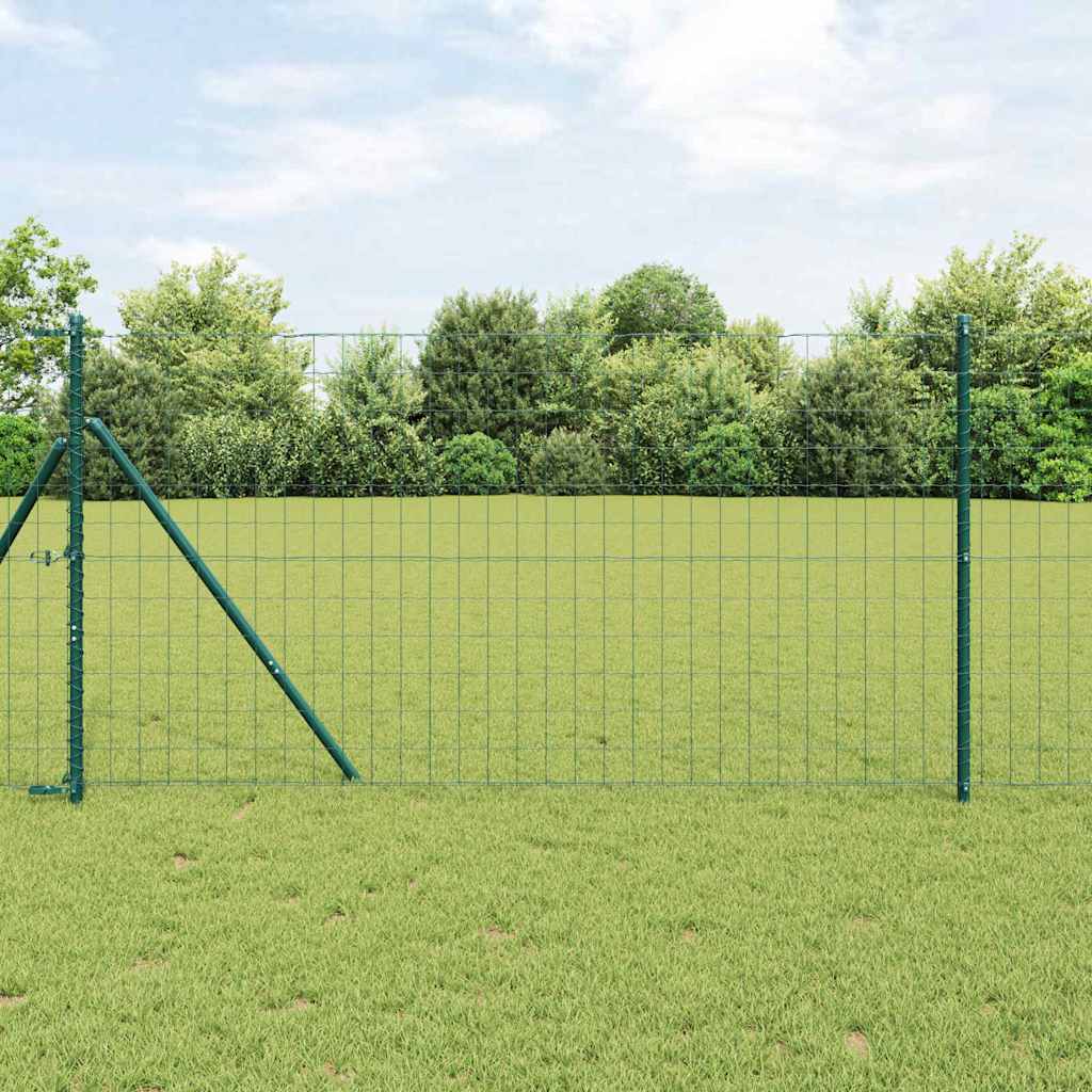 vidaXL Euro Fence 1.2 x 25 m PVC-coated iron Green 1