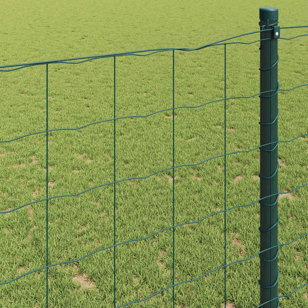 vidaXL Euro Fence 0.6 x 25 m PVC-coated iron Green 4
