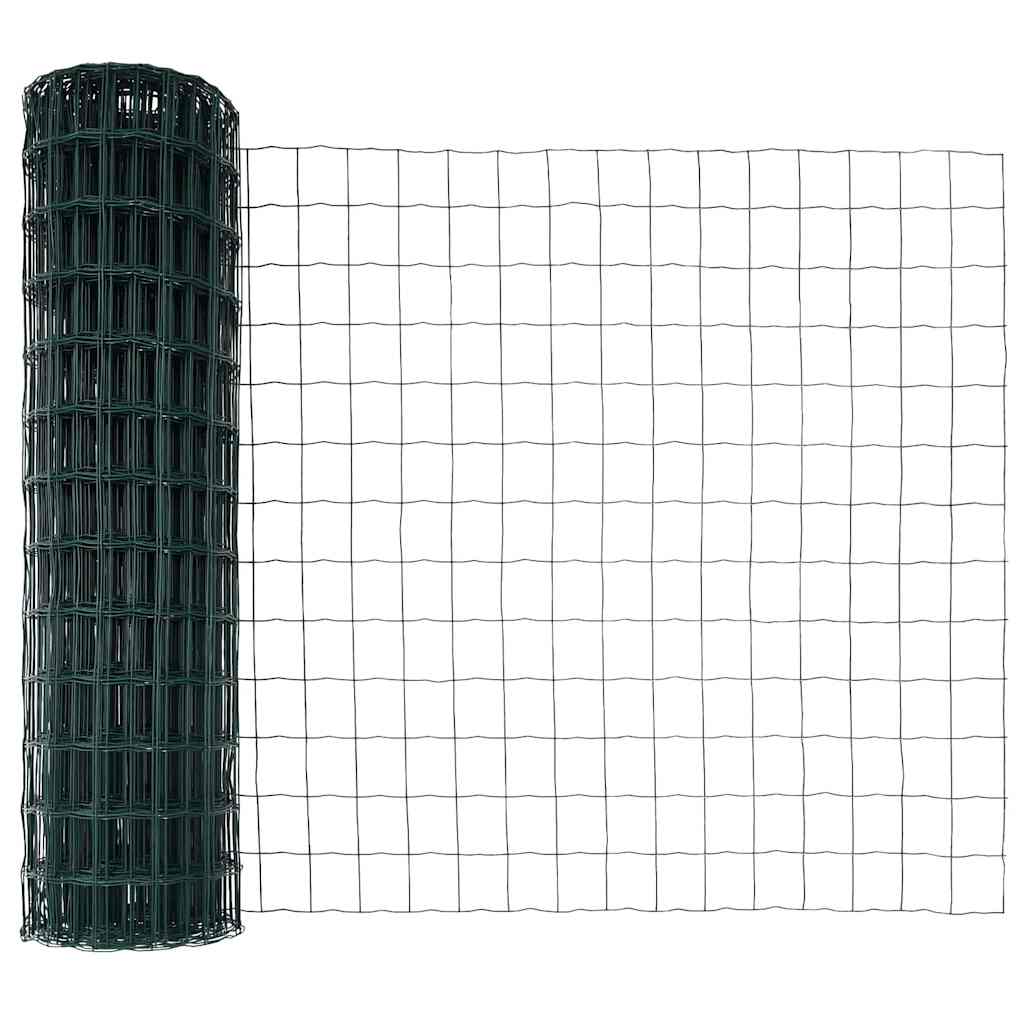 Euro Fence 0.4 x 10 m PVC-coated iron Green mesh Size 77 x 64 mm 1.4 m