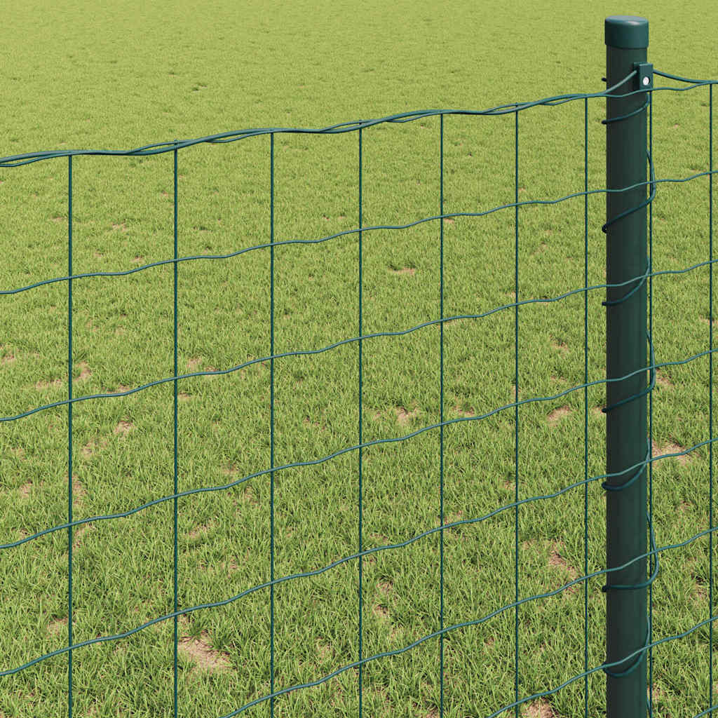 vidaXL Euro Fence 0.6 x 25 m PVC-coated iron Green 4