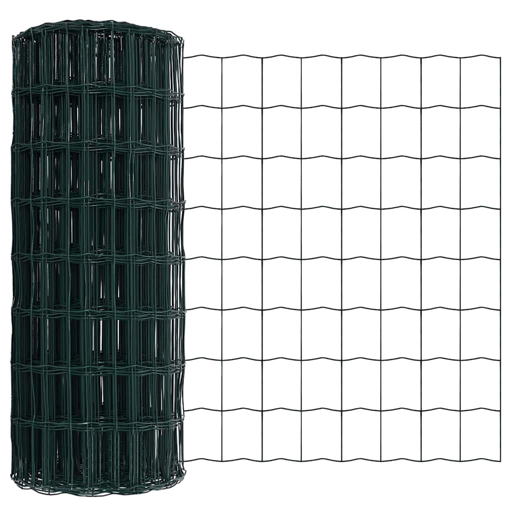 vidaXL Euro Fence 0.4 x 50 m PVC-coated iron Green 5