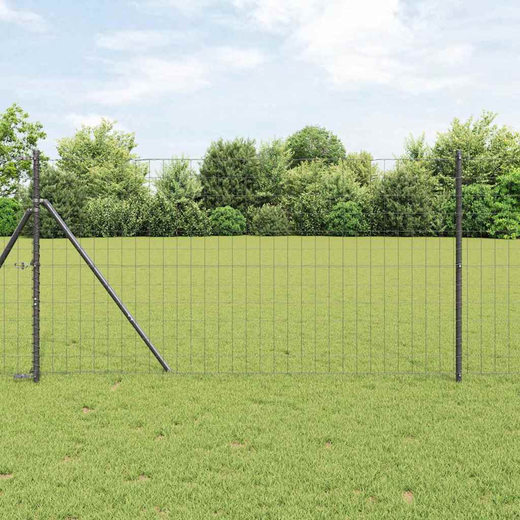 vidaXL Euro Fence 1.2 x 10 m PVC-coated iron Grey 1