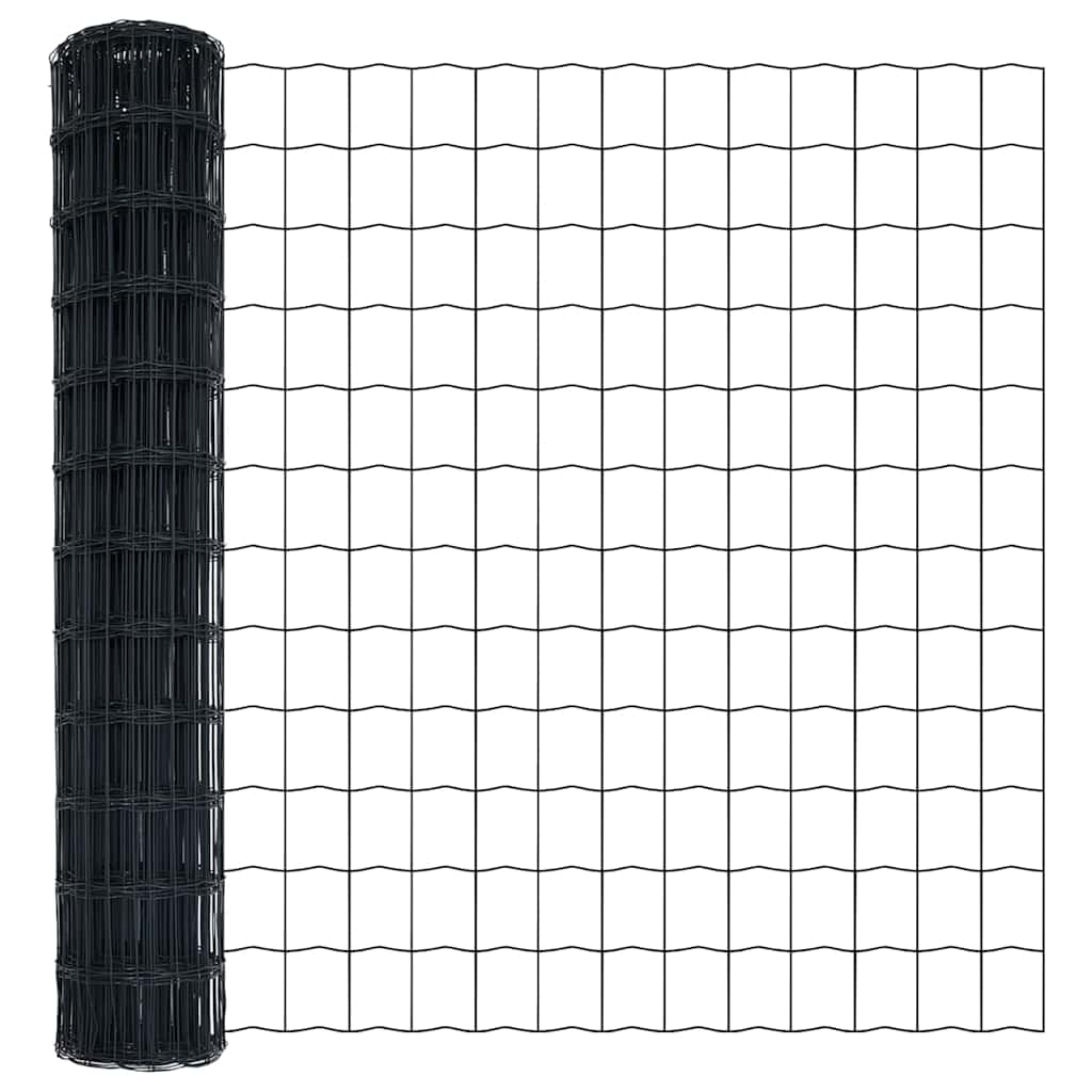 vidaXL Euro Fence 1.2 x 10 m PVC-coated iron Grey 5