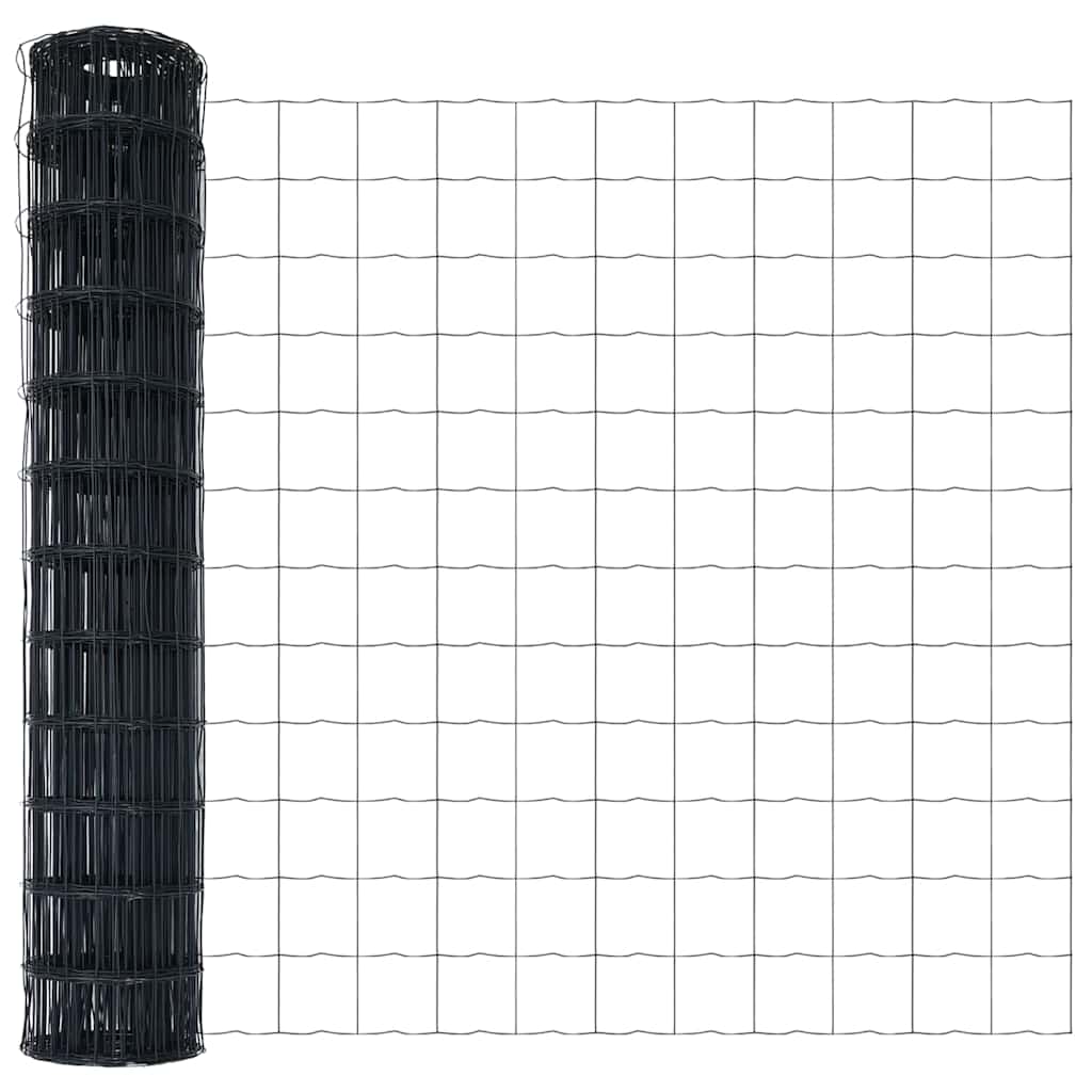 vidaXL Euro Fence 1.4 x 10 m PVC-coated iron Grey 5