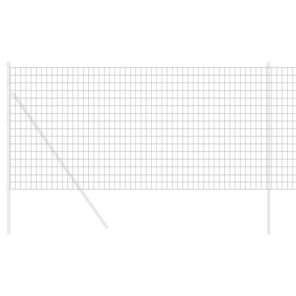 vidaXL Euro Fence 1 x 25 m PVC-coated iron Grey 3