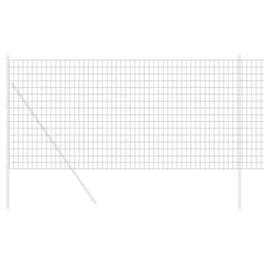 vidaXL Euro Fence 1 x 25 m PVC-coated iron Grey 3
