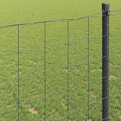 vidaXL Euro Fence 0.6 x 25 m PVC-coated iron Grey 4