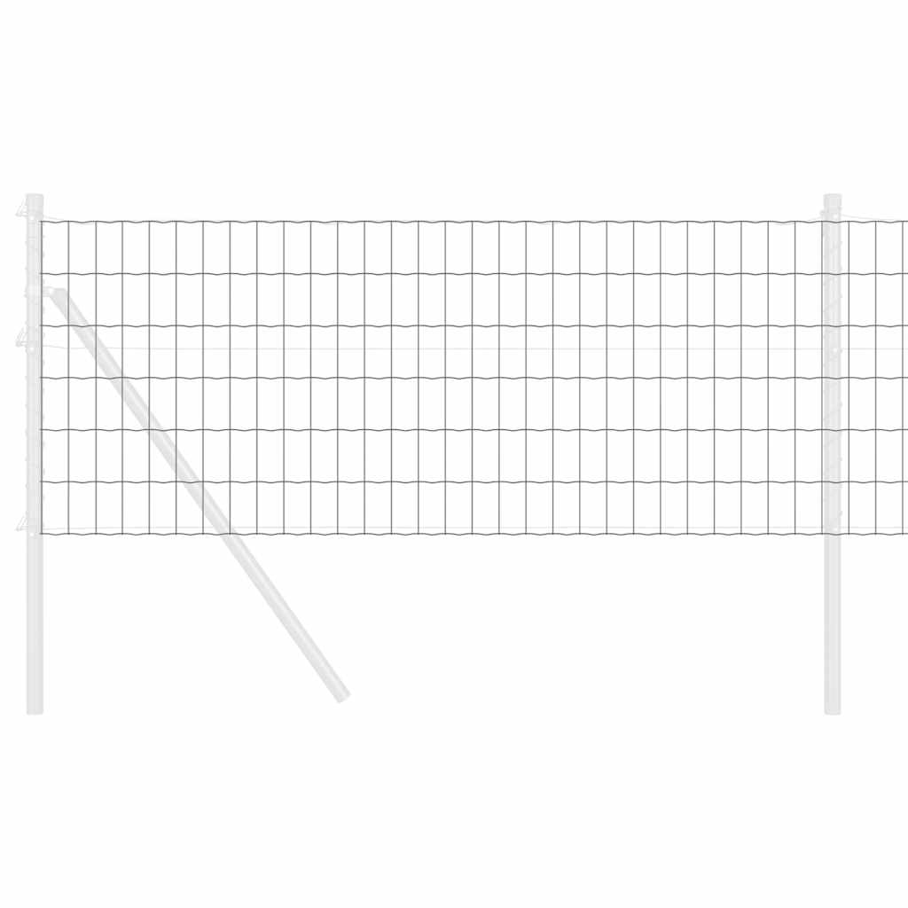 vidaXL Euro Fence 0.6 x 50 m PVC-coated iron Grey 3
