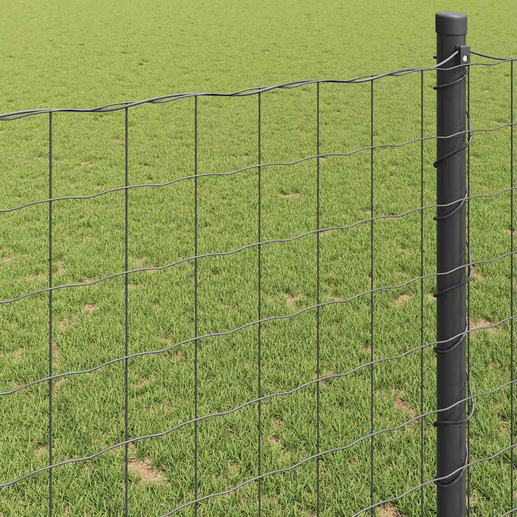 vidaXL Euro Fence 0.6 x 25 m PVC-coated iron Grey 4