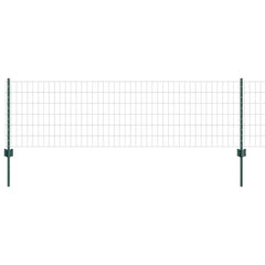 vidaXL Euro Fence with Post 10 x 0.6 m PVC-Coated Steel Green Mesh 6