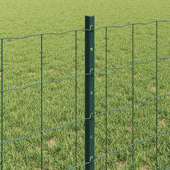 vidaXL Euro Fence with Post 10 x 0.6 m PVC-Coated Steel Green Mesh 4