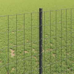 vidaXL Euro Fence with Post 10 x 1 m PVC-Coated Steel Grey Mesh 4