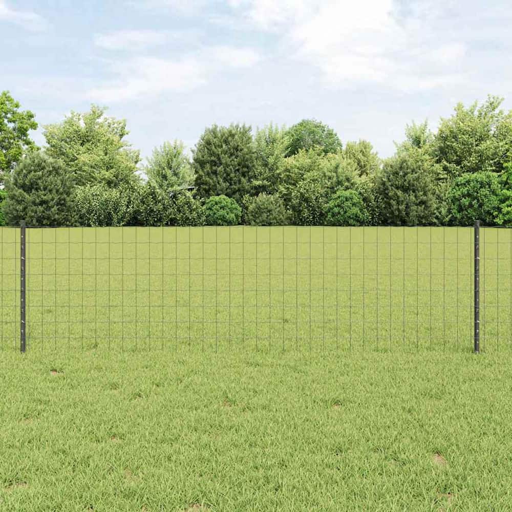 Euro Fence Post PVC-Coated Steel Mesh Grey