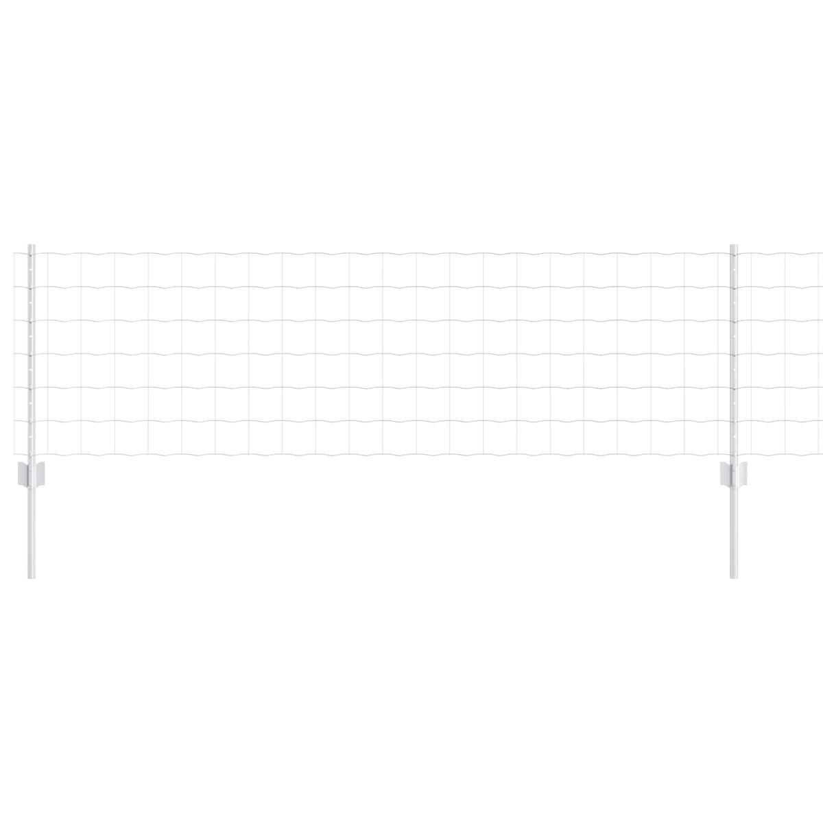 Euro Fence Post Silver Mesh Galvanised steel