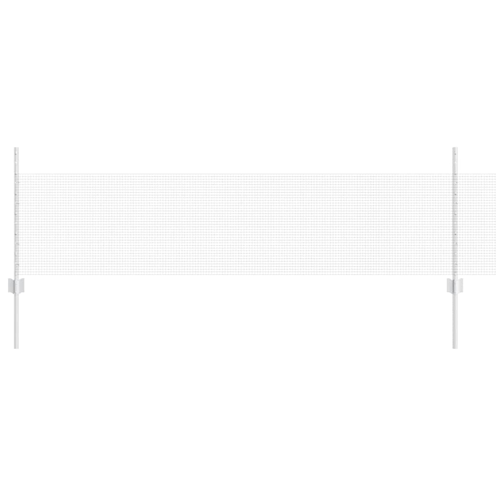 vidaXL Welded Wire Fence with Posts 10 x 0.5 m Galvanised Steel Silver 2