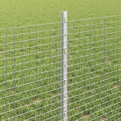 vidaXL Welded Wire Fence with Posts 10 x 0.6 m Galvanised Steel Silver 4
