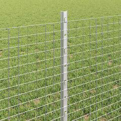 vidaXL Welded Wire Fence with Posts 10 x 0.6 m Galvanised Steel Silver 4