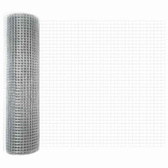 vidaXL Welded Wire Fence with Posts 10 x 0.8 m Galvanised Steel Silver 6
